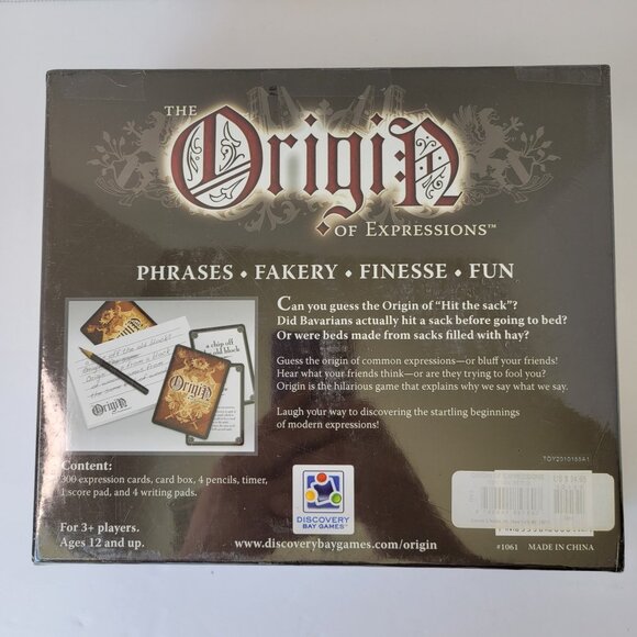 The Origin Of Expressions Phrases Fakery Finesse Board Game - NEW SEALED BOX - Picture 2 of 4